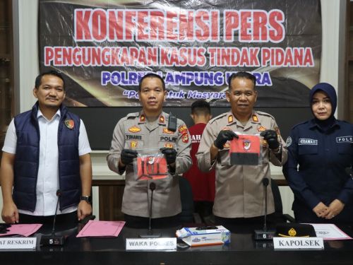 Polres Lampung Utara Tangkap Pelaku Curat Motor Honda Beat Senilai Rp10 Juta