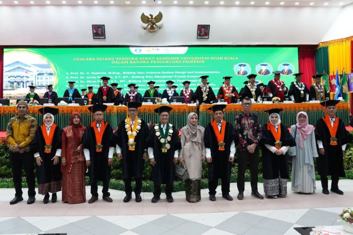 Perkuat Inovasi Teknologi Aceh, USK Kukuhkan Lima Profesor Baru Fakultas Teknik