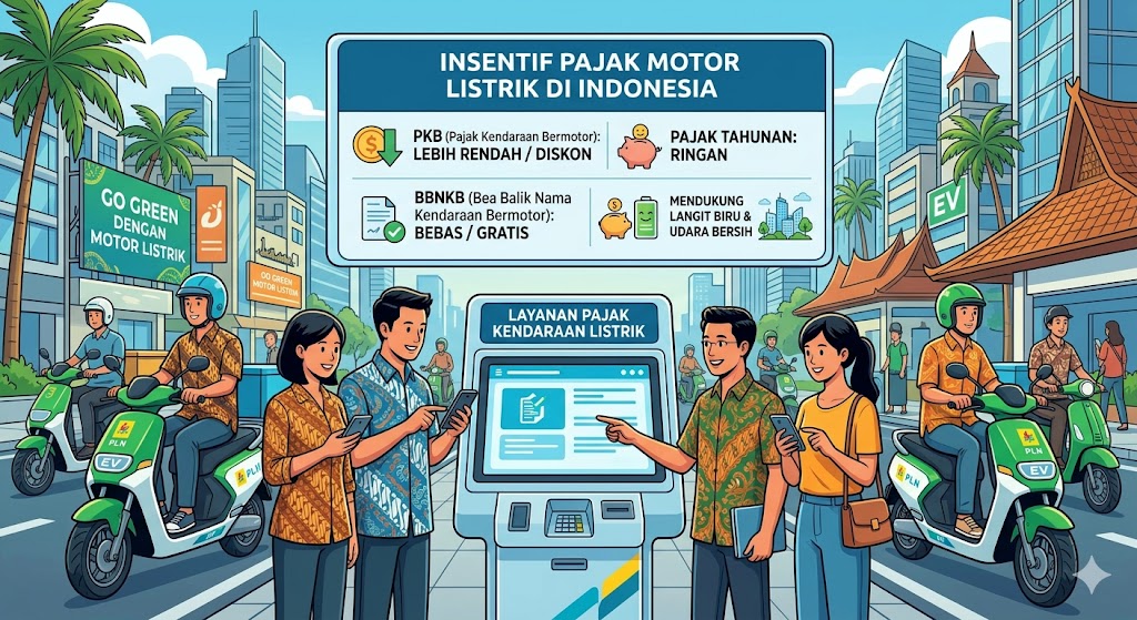 Pajak Motor Listrik Jambi Jauh Lebih Ringan dari Motor Bensin