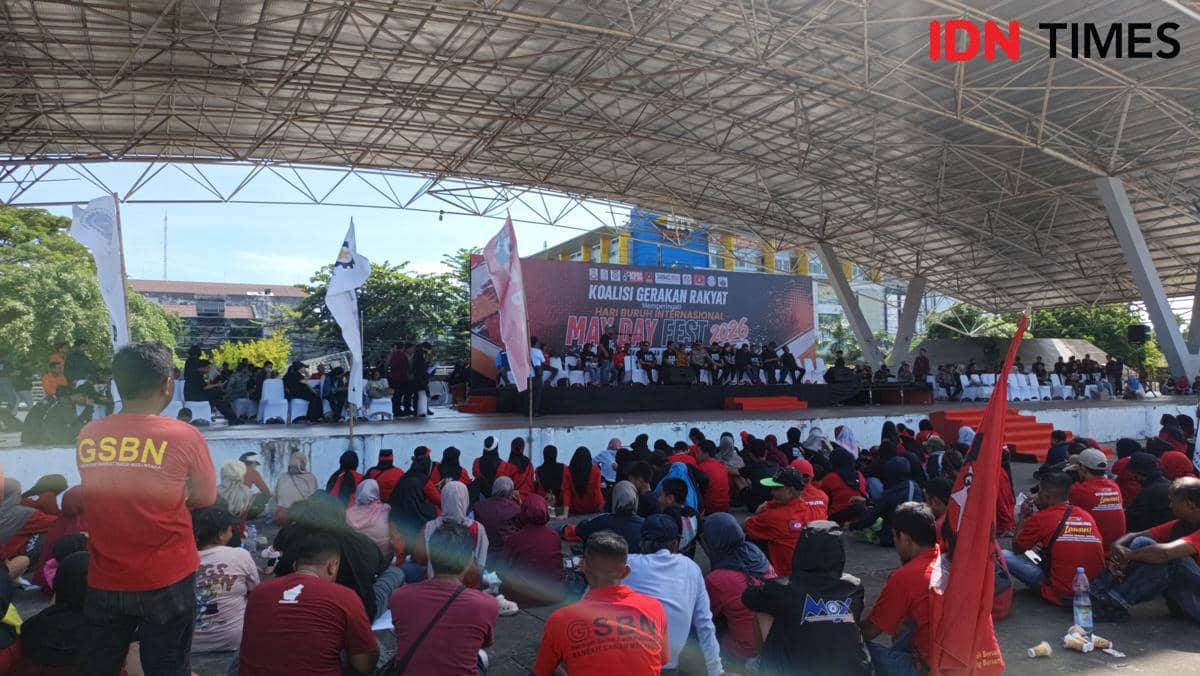 Buruh Makassar Tuntut Kebijakan Pemerintah Sejahterakan Rakyat di May Day Fest