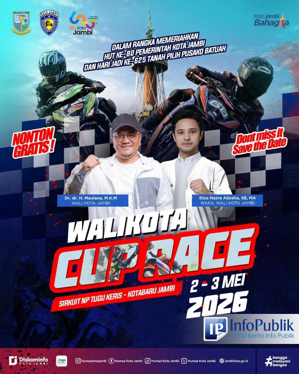 Wali Kota Jambi Cup Race 2026 Dorong Sport Tourism dan UMKM Lokal