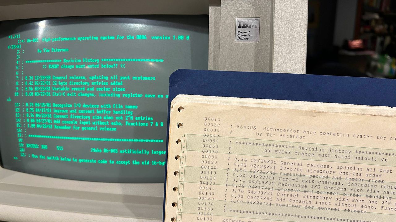 Microsoft Rilis Kode Sumber 86-DOS 1.00 Setelah 45 Tahun