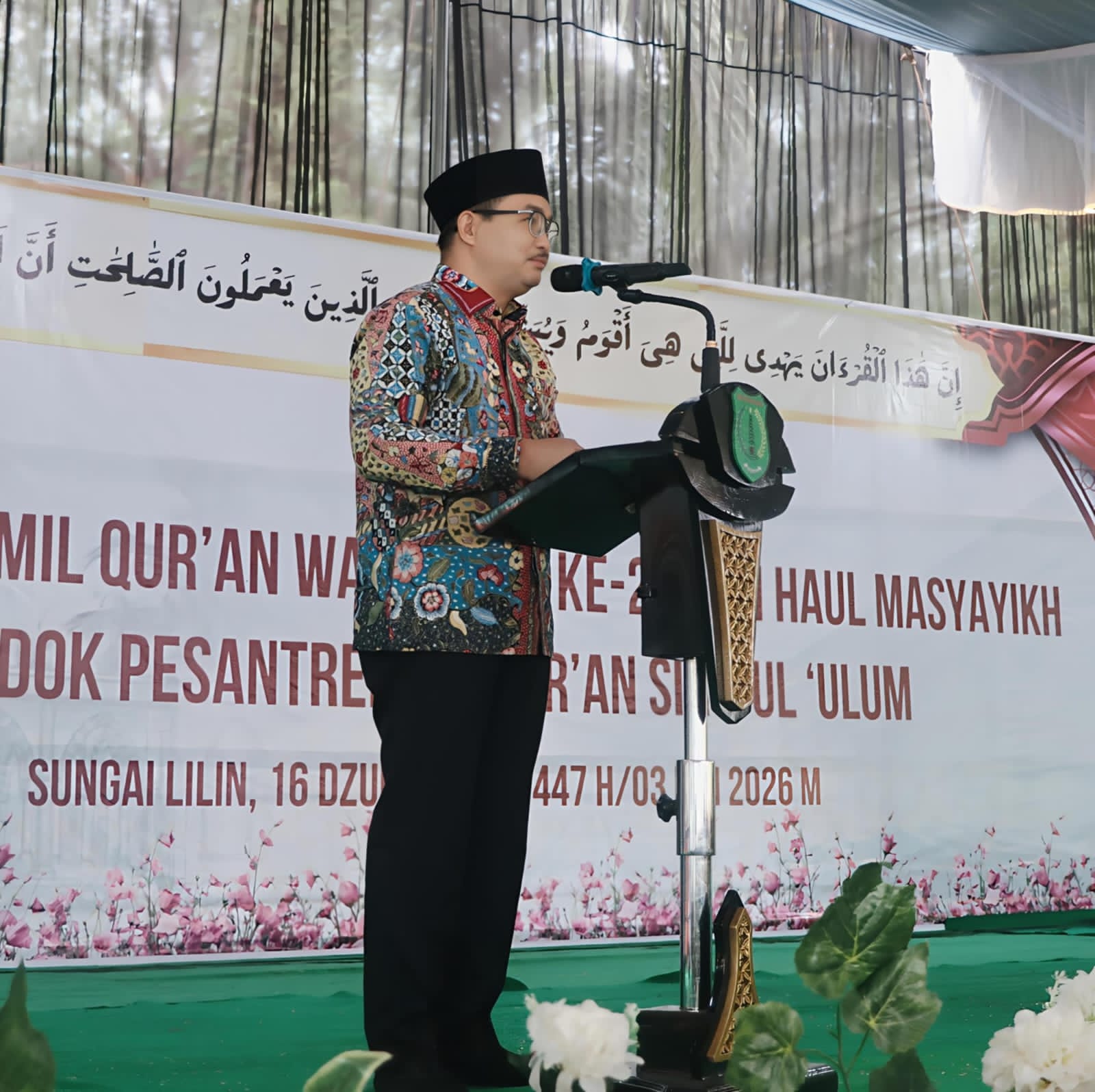 Wabup Muba Wisuda 67 Santri Ponpes Sirojul Ulum di Sungai Lilin