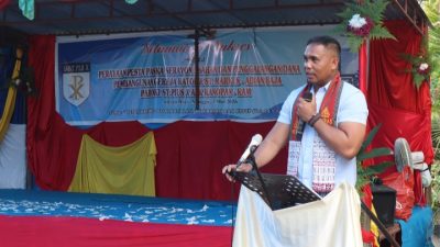 Kapolres Toba Galang Dana Pembangunan Gereja St Markus di Pintu Pohan