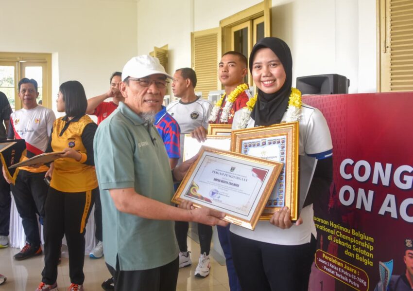 Wawako Padang Sambut Atlet Polda Sumbar Peraih Medali Internasional