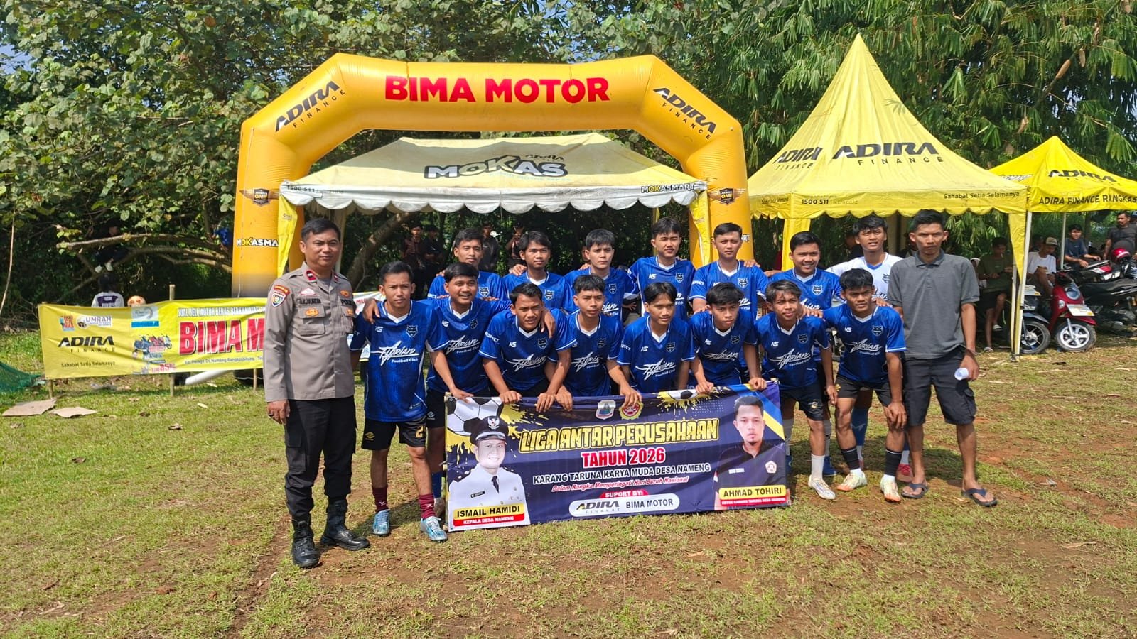 Polsek Rangkasbitung Amankan Liga Sepak Bola Antar Perusahaan di Desa Nameng