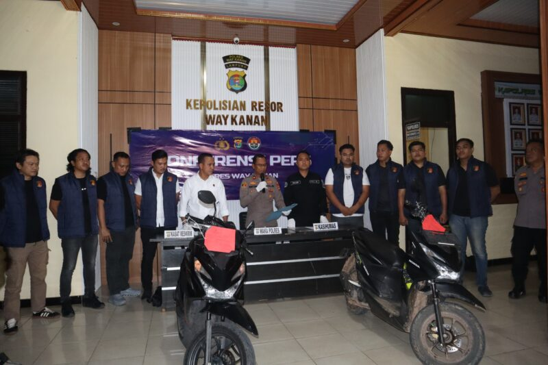 Polres Way Kanan Ringkus 2 Perampok Motor Bersenpi di Baradatu