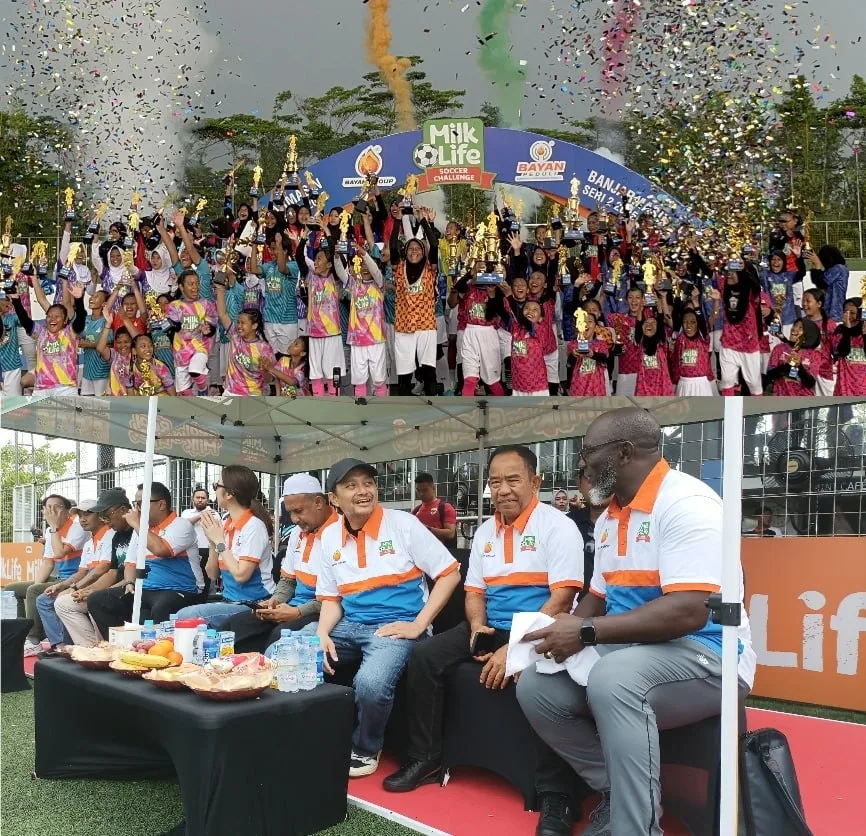 SDN Pagatan Besar dan Sungai Lulut 1 Juara MilkLife Soccer Banjarmasin