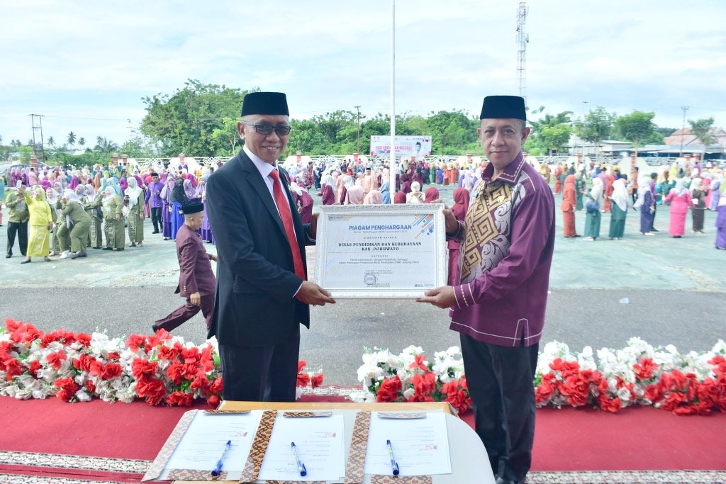 Disdikbud Pohuwato Raih Penghargaan PMP dan SPM Tertinggi dari Kemendikdasmen