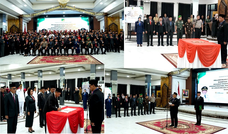 Bupati Barito Utara Lantik 136 Pejabat, Ancam Evaluasi Setiap Enam Bulan
