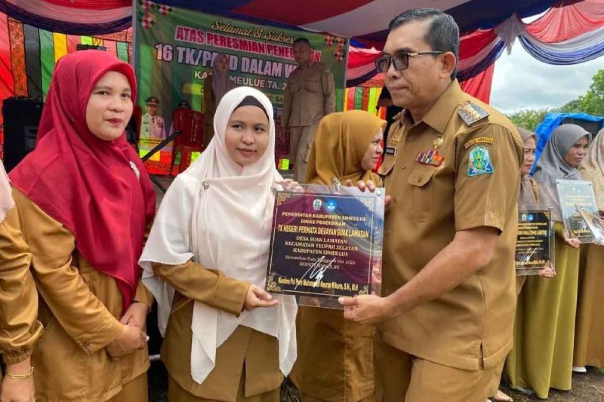 Simeulue Ubah Status 16 TK Swasta Jadi Negeri Perkuat Pendidikan Dini