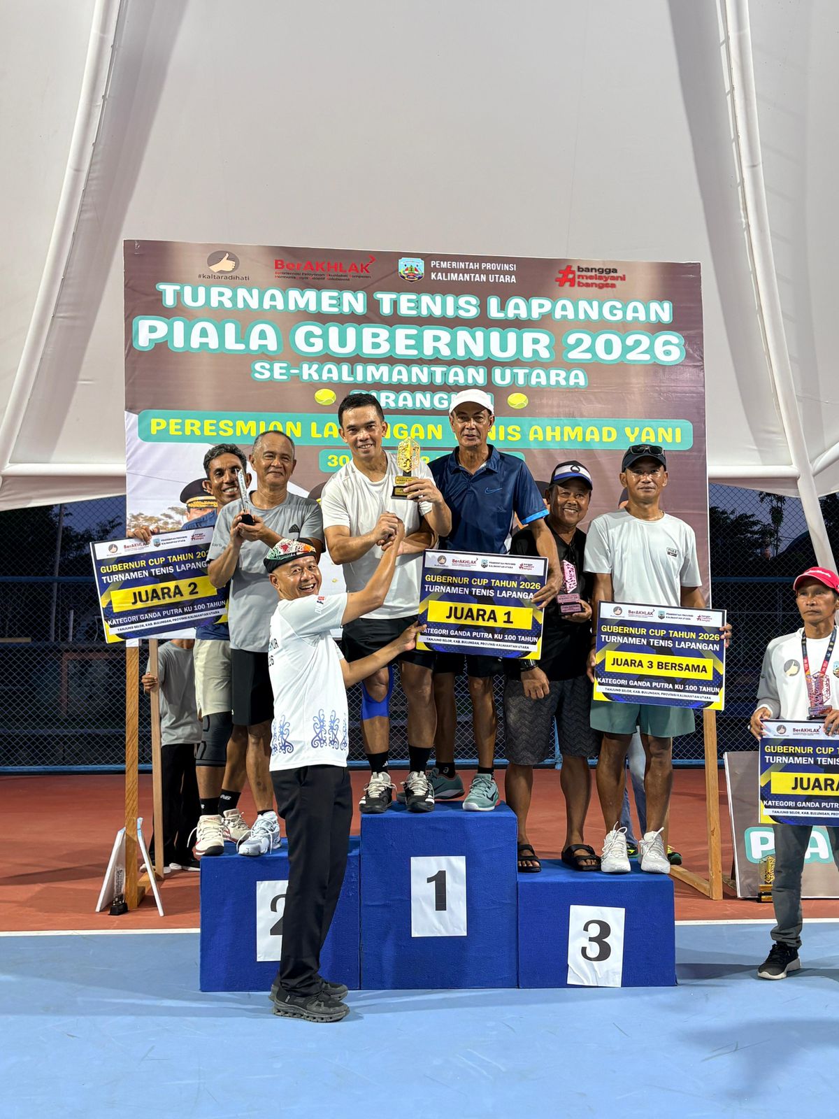 Sekprov Kaltara Denny Harianto Sabet Juara Tenis Piala Gubernur 2026