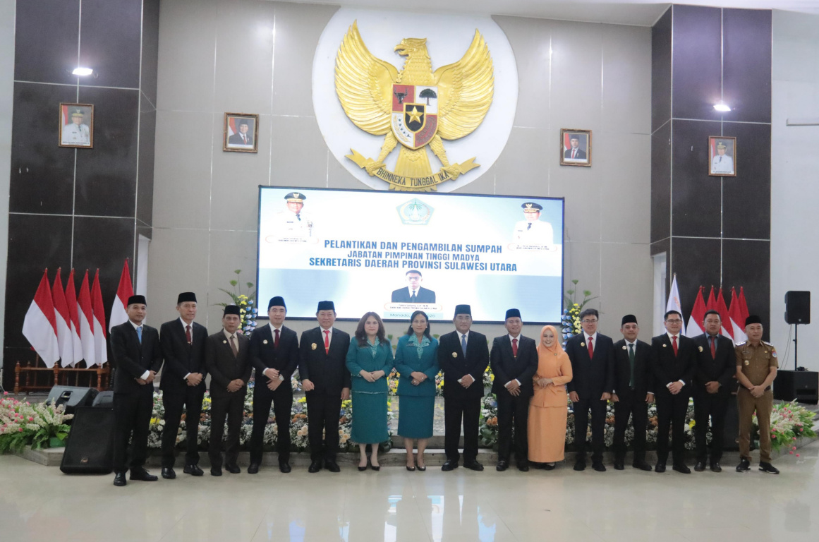 Gubernur Sulut Lantik Tahlis Gallang Jadi Sekda, Yusra Alhabsyi Beri Dukungan