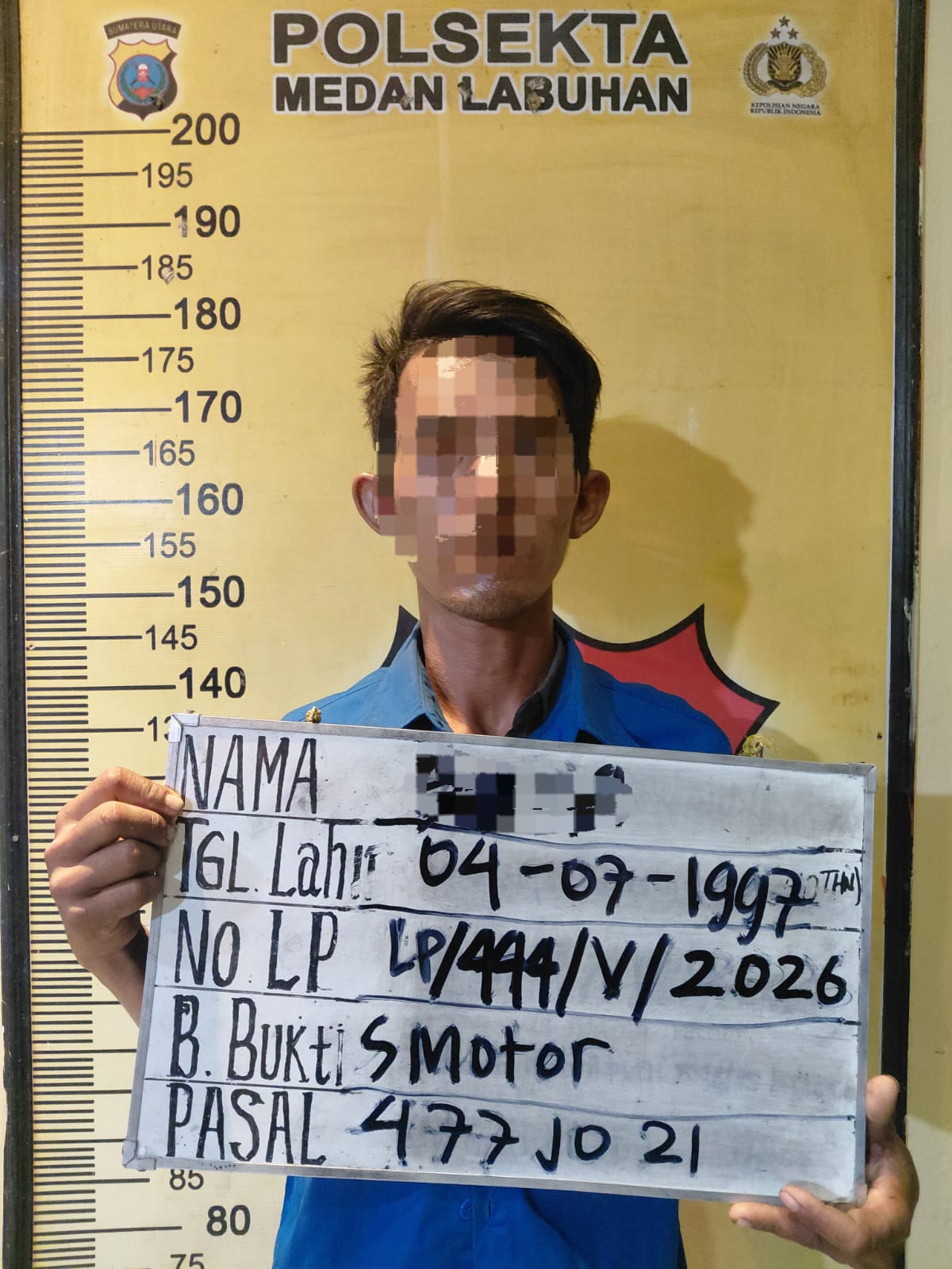 Polsek Medan Labuhan Ringkus Pencuri Motor Milik Guru Ngaji Sendiri