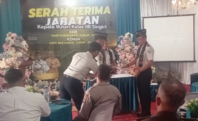 Cepy Mulyawan Resmi Jabat Kepala Rutan Kelas IIB Aceh Singkil