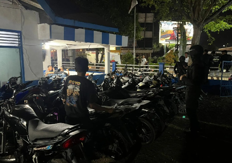 Polres Lhokseumawe Amankan 11 Motor Remaja di Cunda Banda Sakti