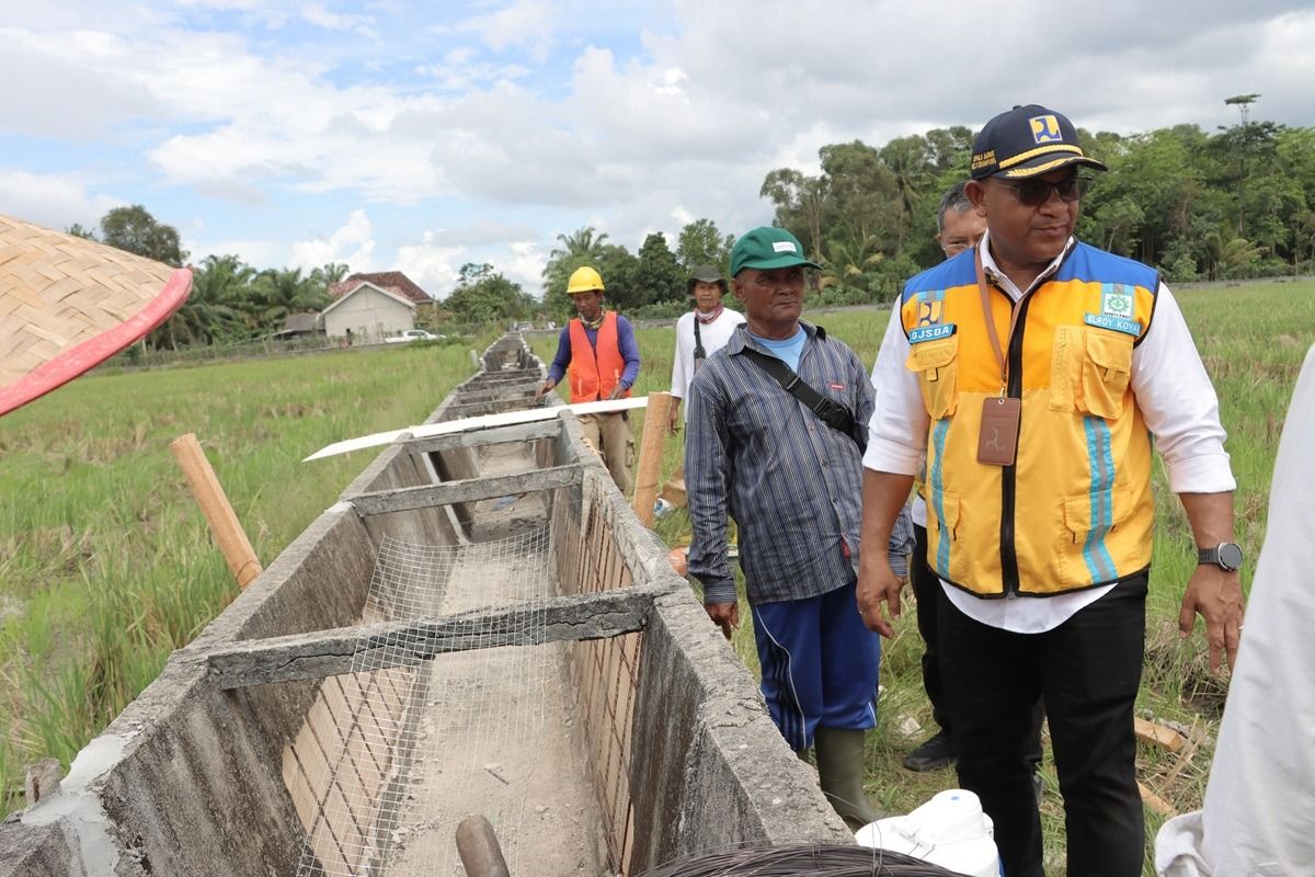 BBWS Mesuji Sekampung Perbaiki Kerusakan Irigasi Gantung 93 Km di Rawajitu
