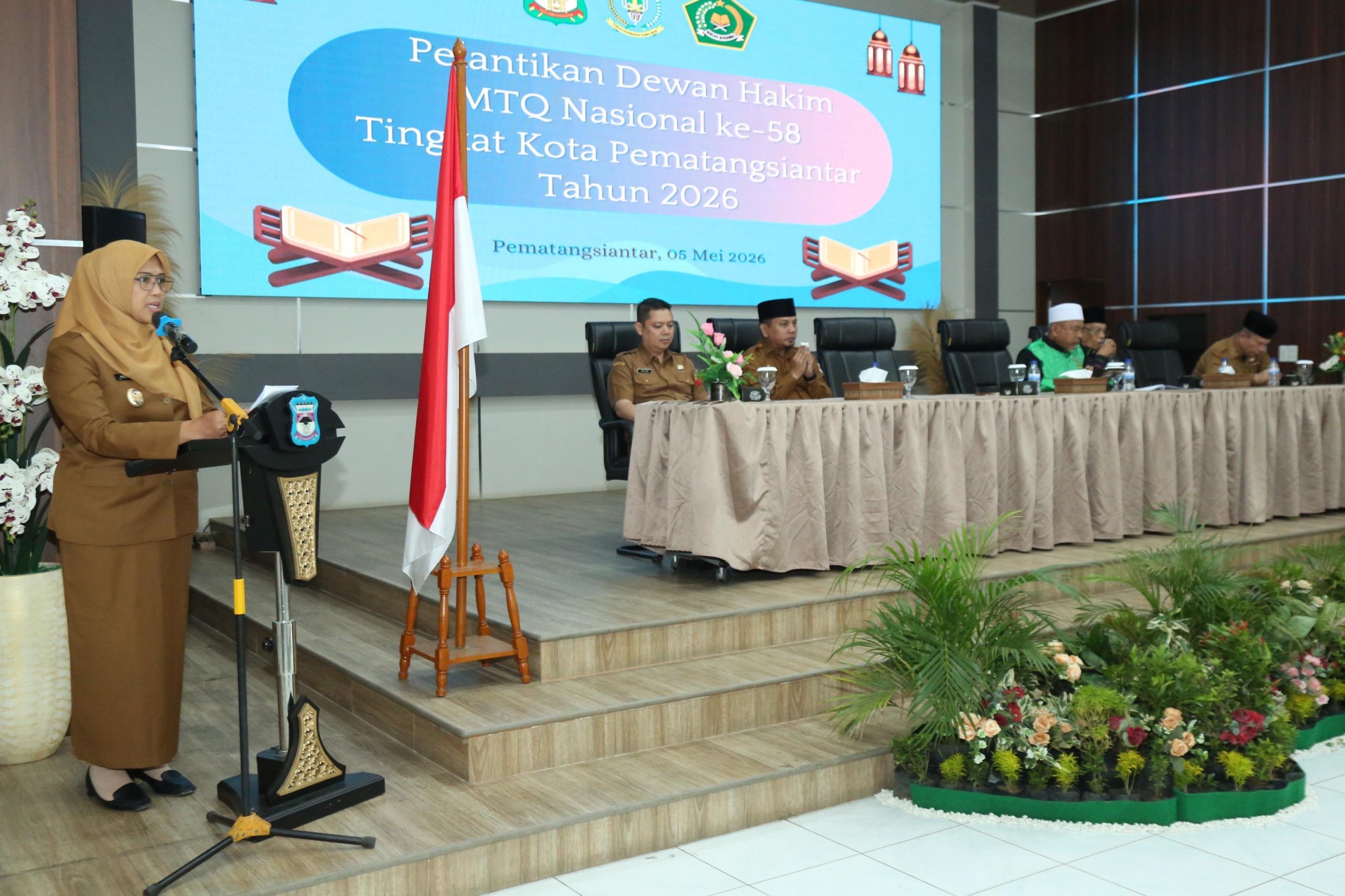 Pematangsiantar Lantik Dewan Hakim MTQN, Tekankan Integritas dan Objektivitas