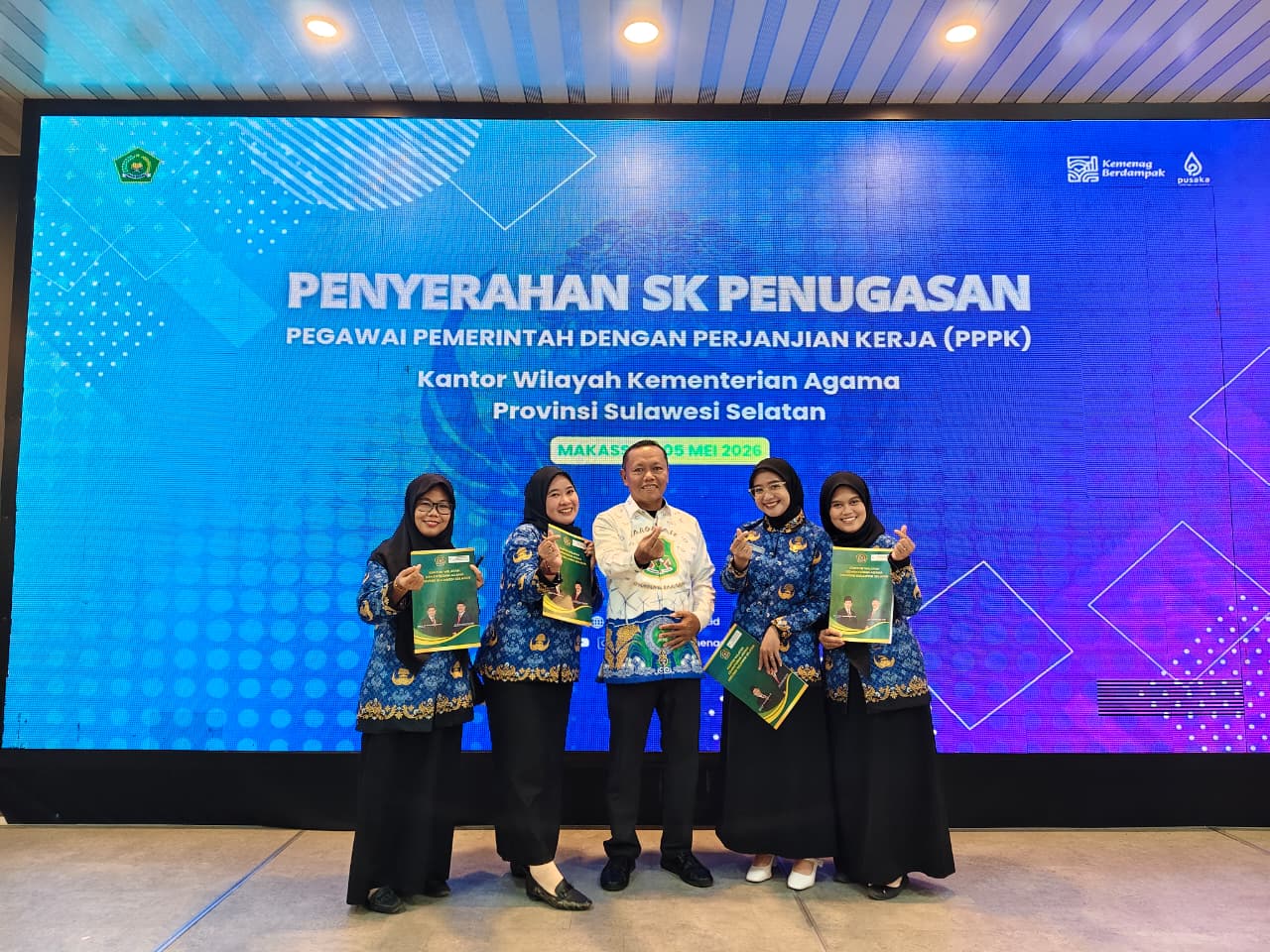 Kemenag Sulsel Tugaskan 66 PPPK, Empat Pegawai Baru Perkuat Layanan Sidrap