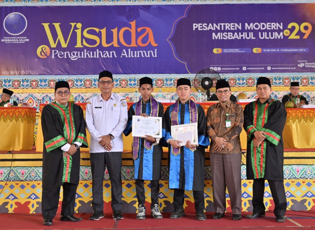 Misbahul Ulum Lhokseumawe Wisuda 176 Santri, Alumni Tembus Pasar Global