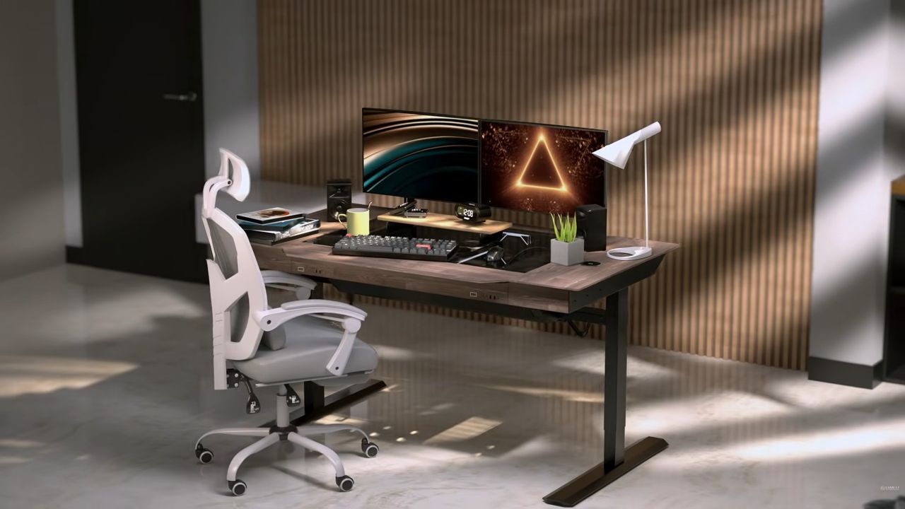 Meja Gaming Lian Li DK07 Wood Meluncur dengan Dukungan Dua Sistem PC