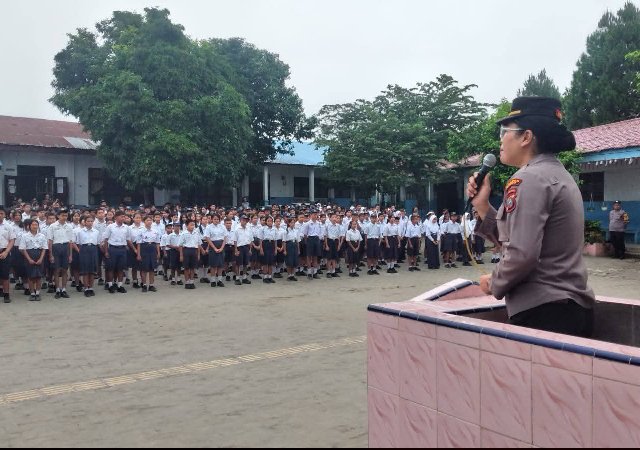 Polres Karo Tekankan Cegah Kenakalan Remaja di SMP Kabanjahe