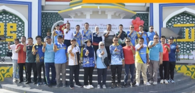 Wabup Anambas Raja Bayu Febri Gunadian Dukung Senam Sehat Pensiunan BRK
