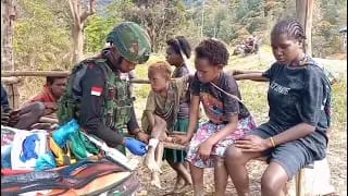TNI Habema Gelar Layanan Kesehatan Serentak di Lima Wilayah Pelosok Papua
