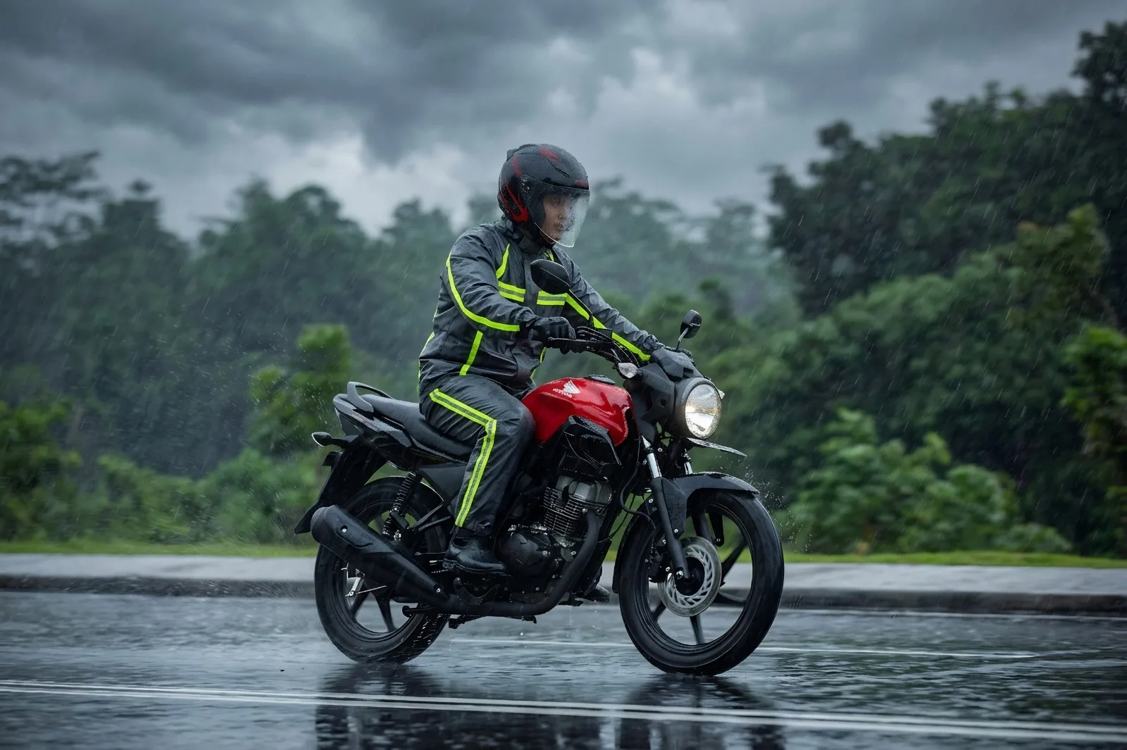 Sinsen Jambi Ingatkan Pengendara Hindari Jas Hujan Ponco Saat Musim Hujan