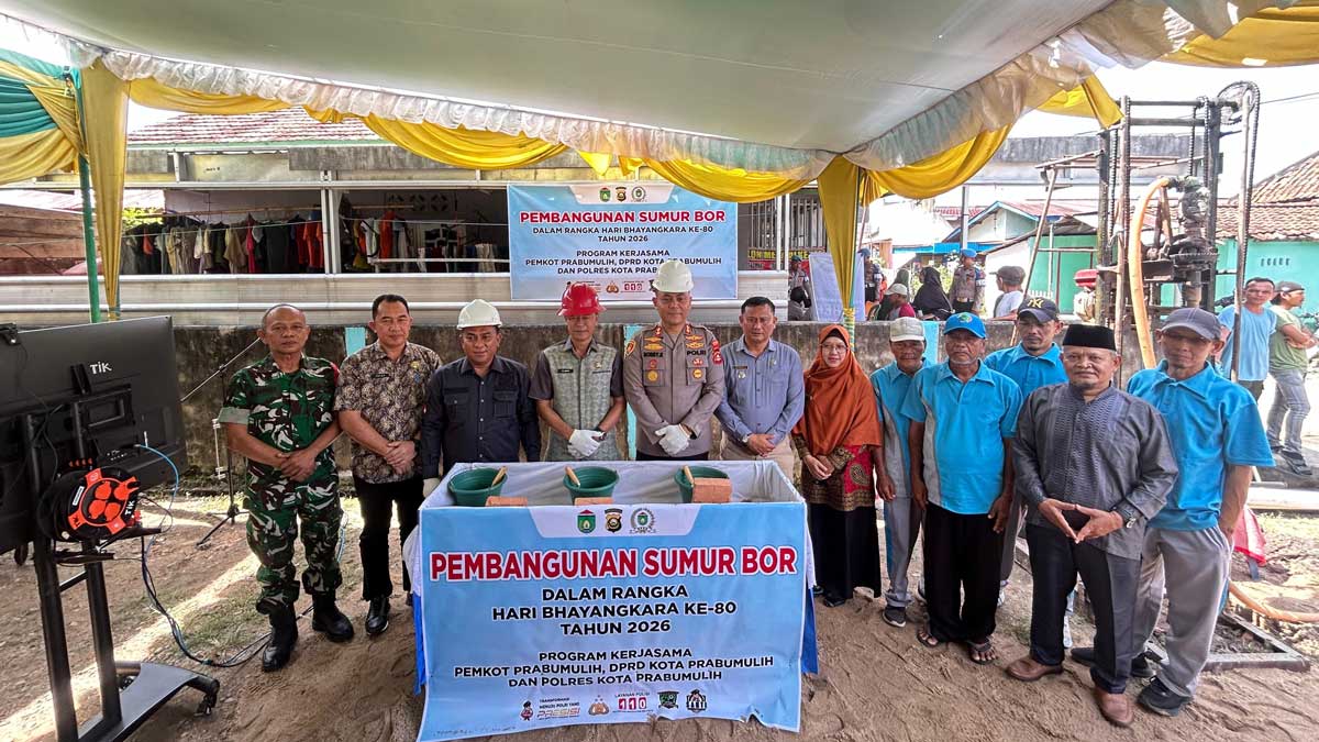 Polres Prabumulih Bangun Sumur Bor Bagi 150 Keluarga di Tugu Kecil
