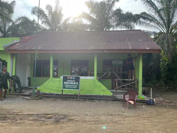 Satgas TMMD 128 Kodim Lahat Rampungkan Rehab Gedung TK Desa