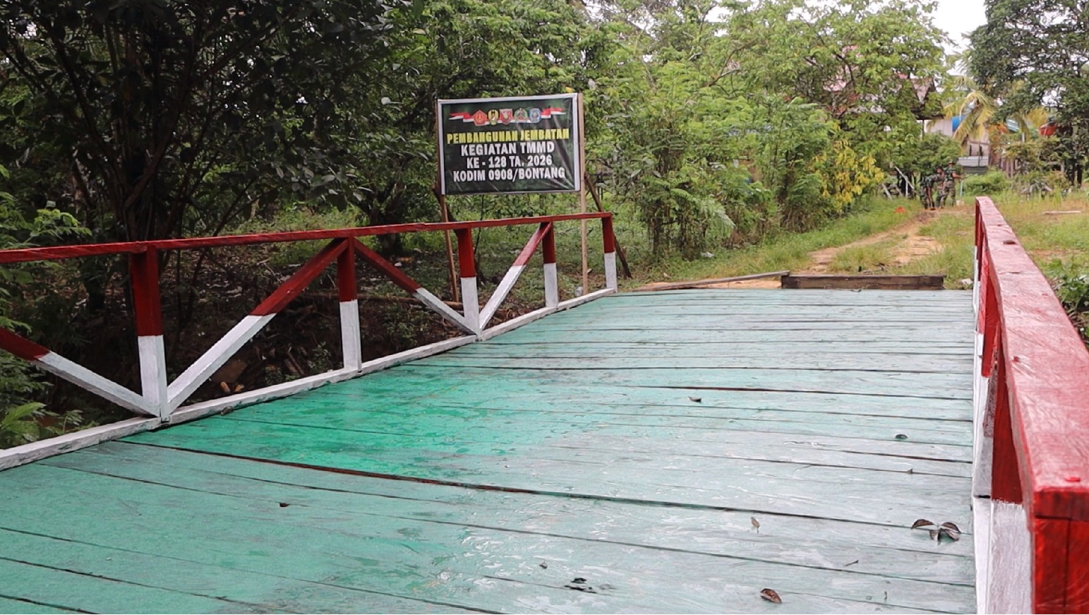Jembatan TMMD Kodim 0908 Bontang di Gunung Telihan Rampung 100 Persen