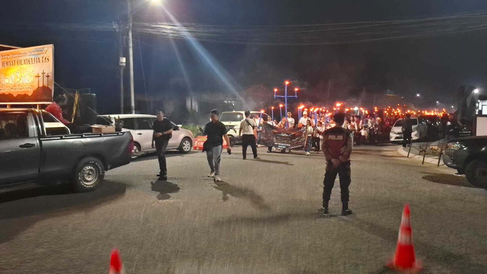 Polresta Bulungan Amankan Pawai Obor Gereja GKII Tanjung Selor
