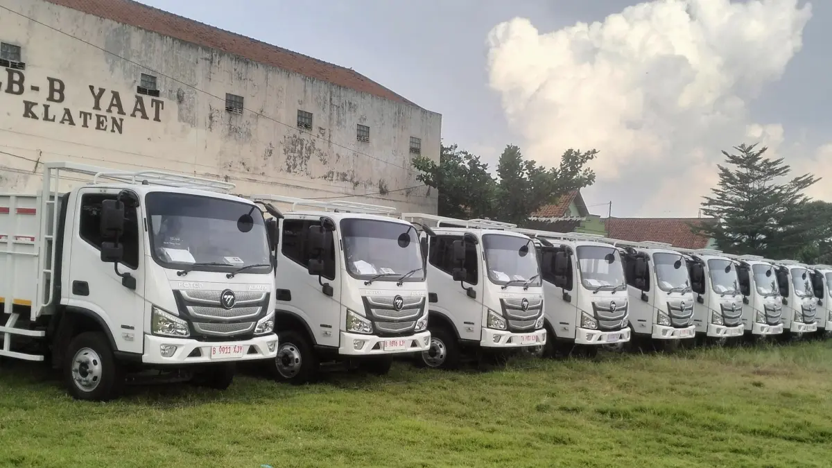 67 Unit Truk Operasional Koperasi Merah Putih Tiba di Klaten, Perkuat Armada Angkutan