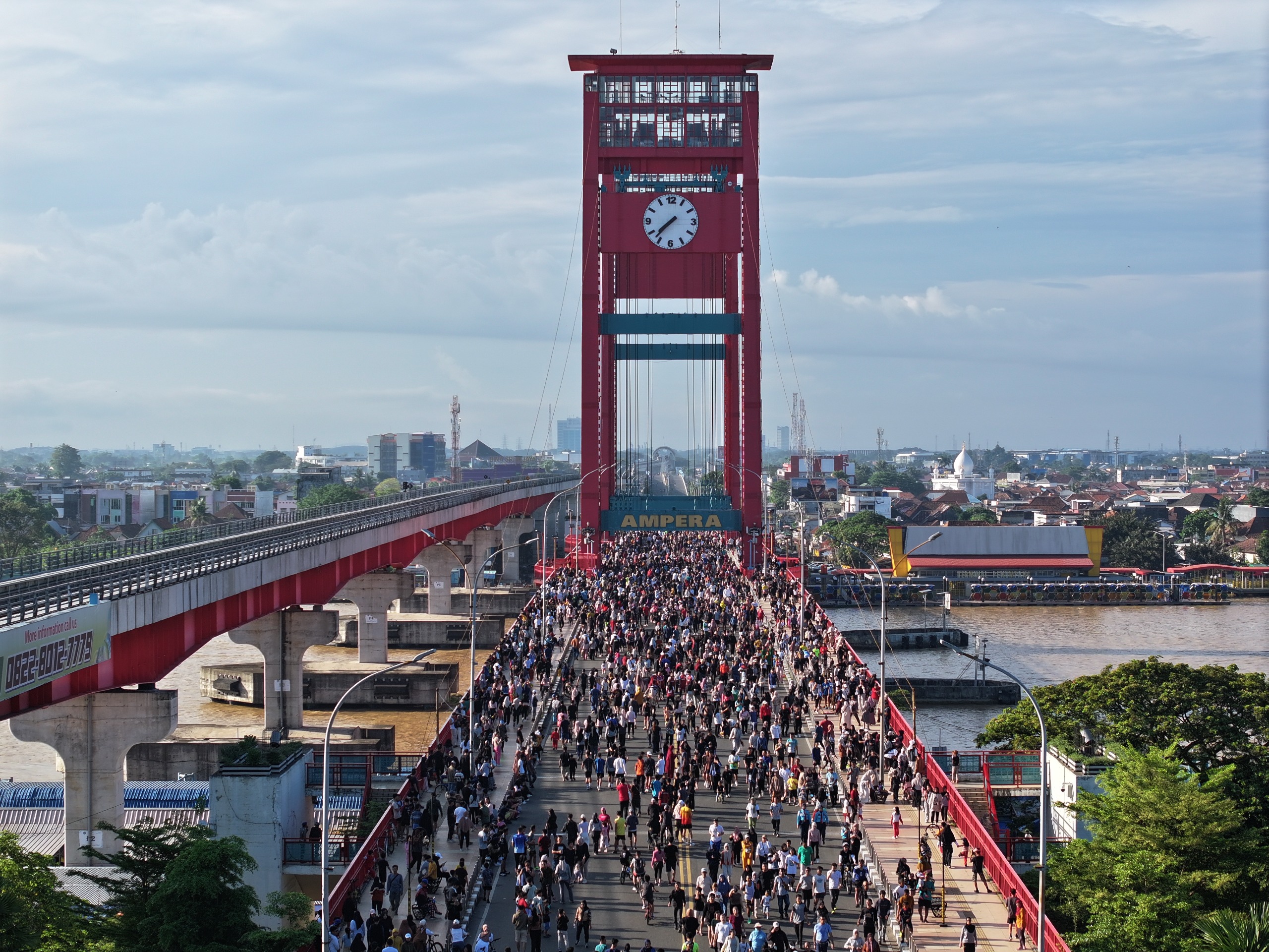 Wali Kota Ratu Dewa Bakal Jadikan CFD Jembatan Ampera Palembang Agenda Mingguan