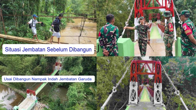 Kodim 1428/Mamasa Rampungkan Jembatan Gantung 35 Meter, Mudahkan Distribusi Kopi di Desa Tadisi