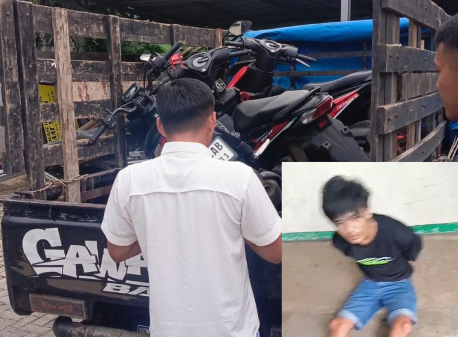 Berbekal Sinyal GPS, Warga Pinang Tangerang Temukan 3 Motor Curian dalam Mobil Pick Up