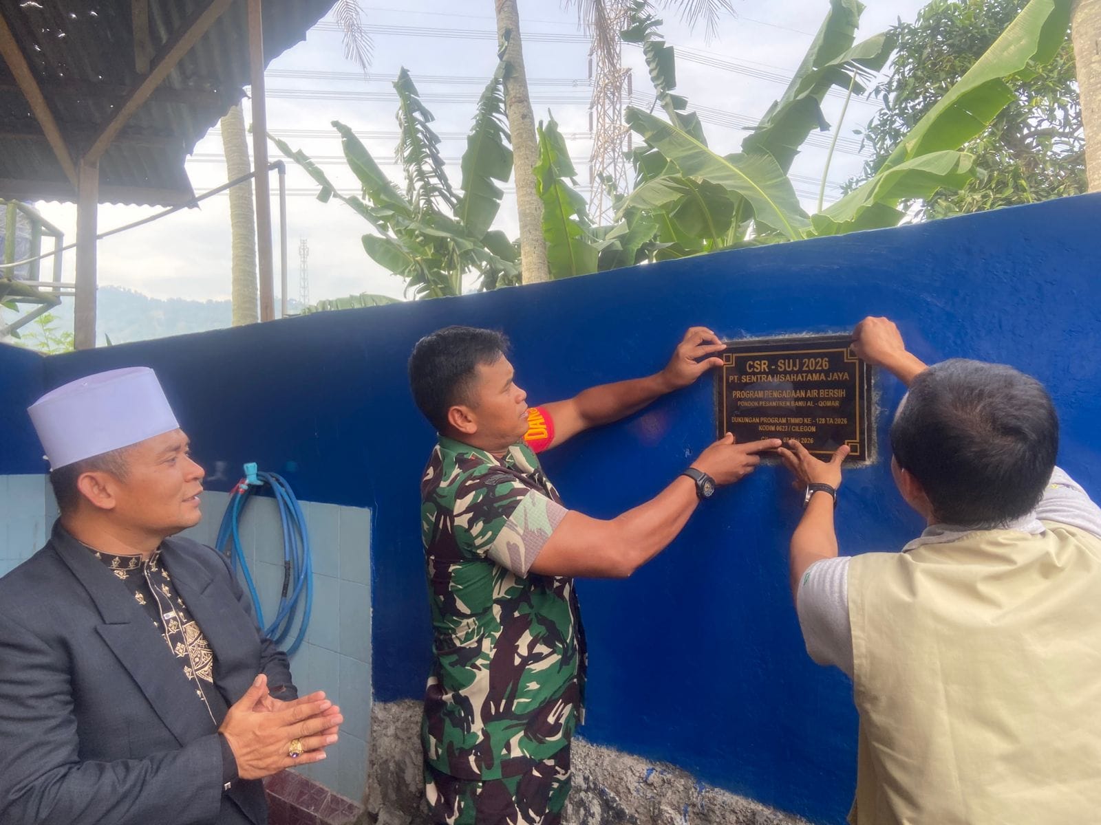 Kodim 0623 Cilegon Resmikan Sumur Bor ke-10 di Ponpes Banu Al-Qomar