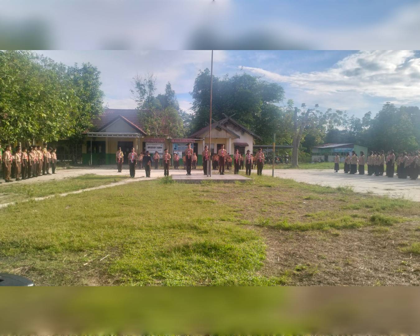 Pramuka Baamang Sampit Gelar Upacara Gelar Senja 2026, Siswa Dilatih Khusus Purna Paskibraka Kotim