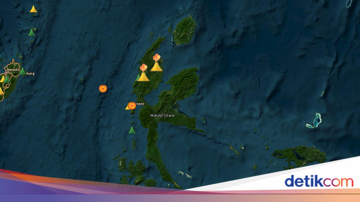 3 Gunung Api di Maluku Utara Berstatus Waspada, Erupsi Dukono Capai 10 Kilometer