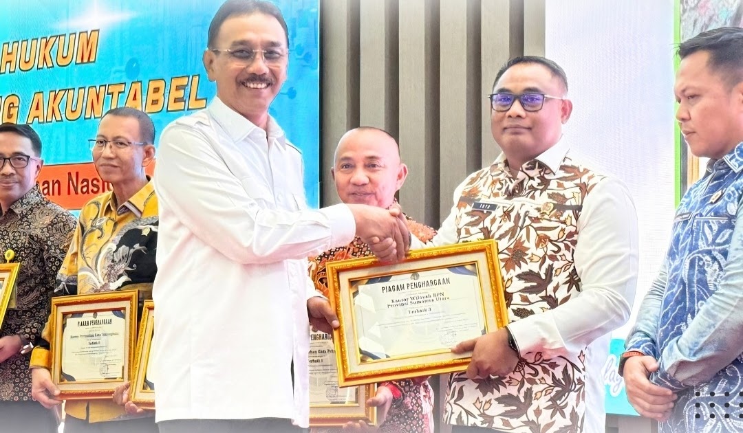 Kanwil BPN Sumut dan Kantah Tanjungbalai Raih Penghargaan Kearsipan Nasional 2025