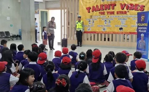 Polsanak Polda Jambi: Belajar Lalu Lintas Lewat Senam dan Kuis