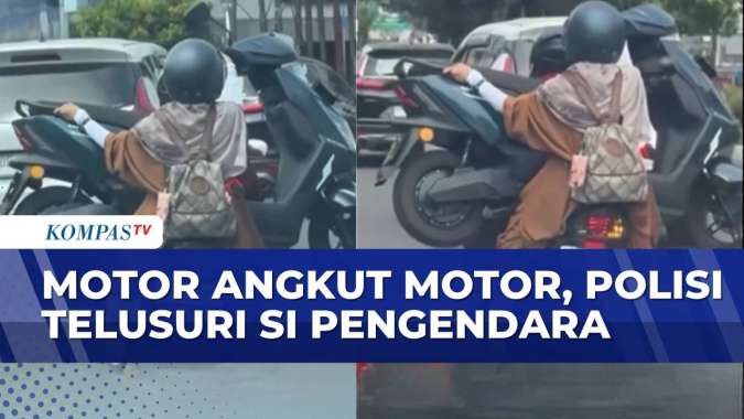 Aksi Angkut Motor dengan Motor di Makassar Viral, Polisi Lacak Emak-Emak dan Ancam Tilang