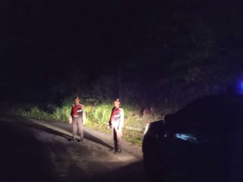 Patroli Dini Hari Sat Samapta Polres Lampung Barat di Sukau, 10 Personel Dikerahkan ke Titik Rawan C3