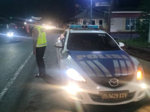 Polisi Lampung Selatan Patroli Subuh di Jalinsum Natar, Sasar Titik Rawan Kriminalitas dan Kecelakaan
