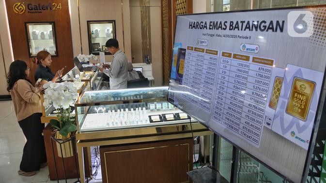 Harga Emas di Pegadaian Kompak Turun 16 Mei, Antam Paling Mahal Rp 2,9 Juta per Gram