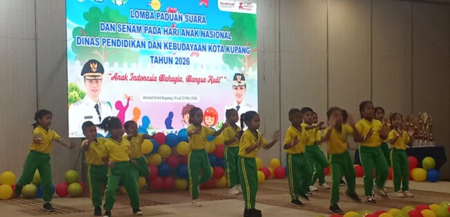 Ratusan Anak PAUD di Kupang Ramaikan Lomba Senam HAN 2026, Belajar Berani Tampil dan Sportif Sejak Dini