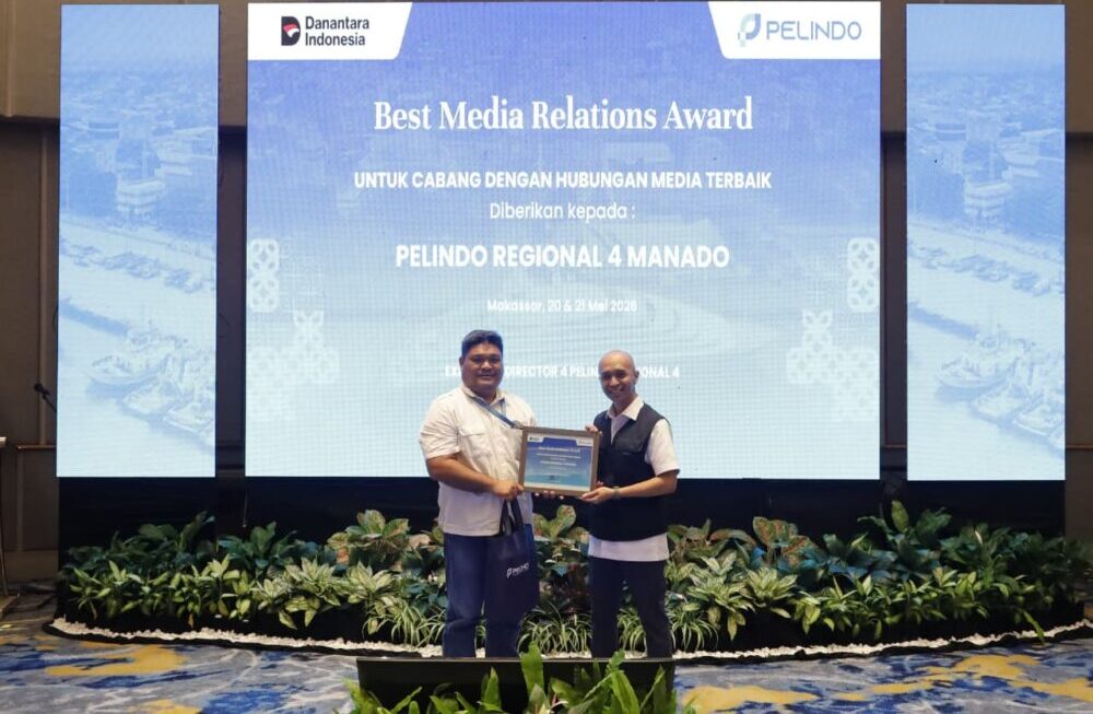 Sinergi dengan Wartawan Manado Berbuah Manis, Pelindo Regional 4 Sabet Best Media Relations Award