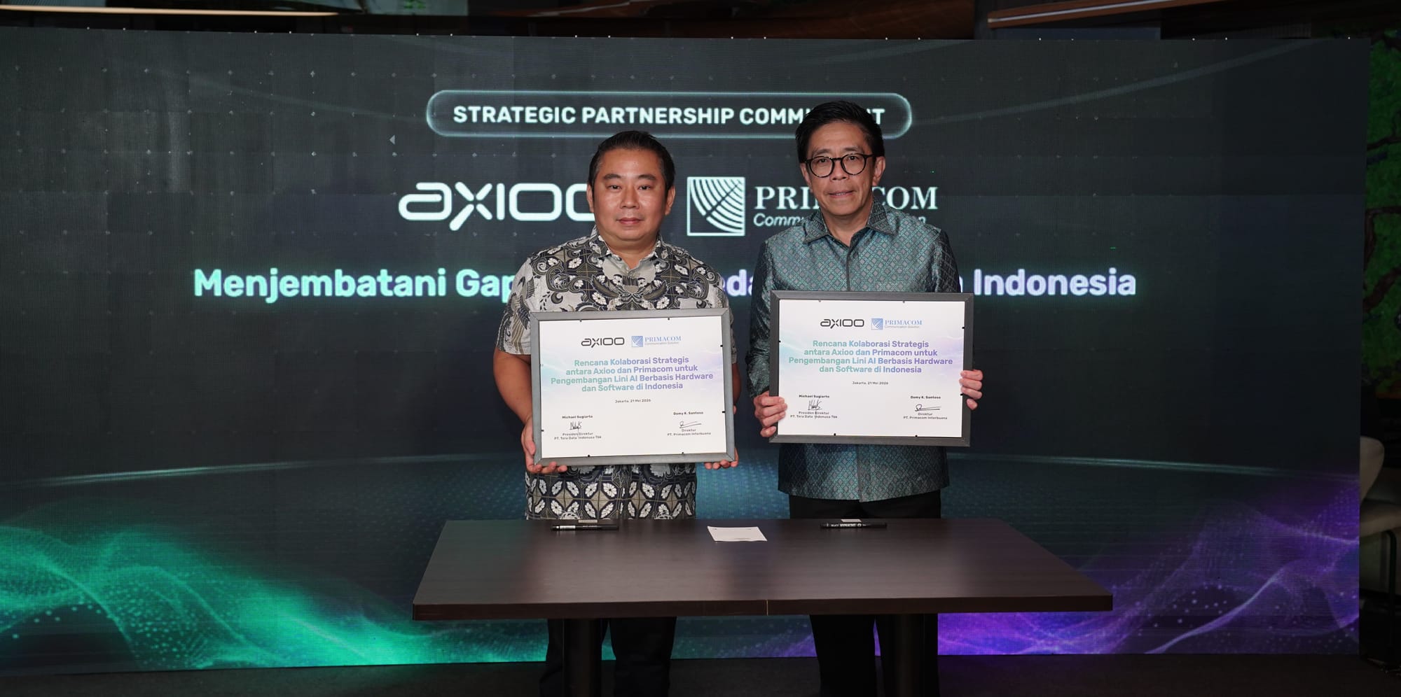 Axioo Gandeng Primacom Garap Solusi AI Enterprise, Targetkan Keamanan Data Perusahaan Lokal