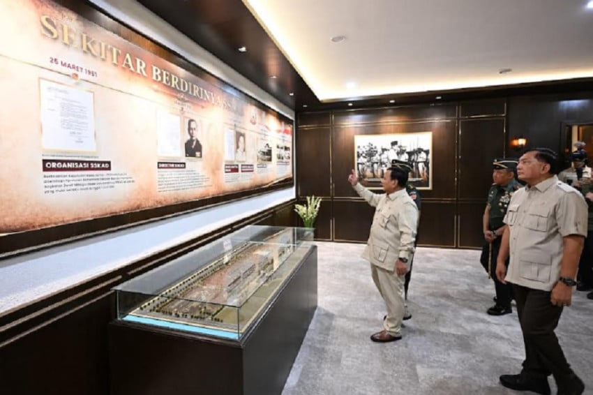 Presiden Prabowo Resmikan Renovasi Museum Seskoad, Lembaga yang Lahirkan Tiga Kepala Negara